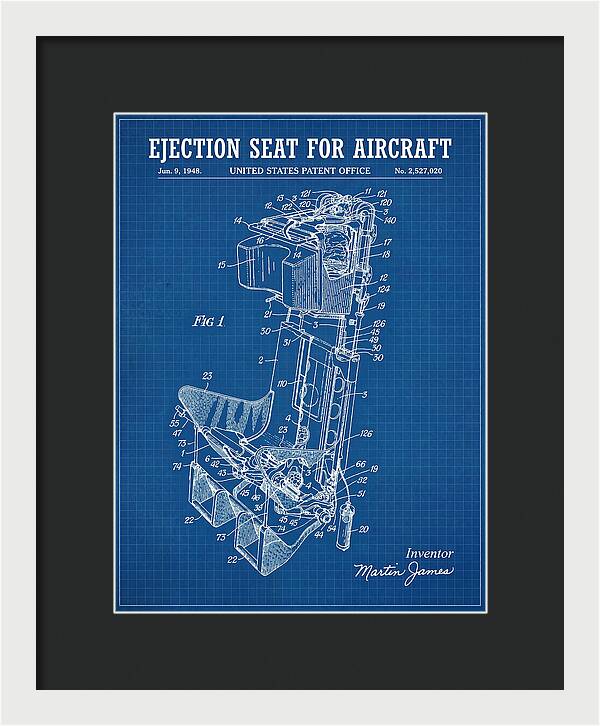 Aircraft Ejection Seat Blueprint Patent Us2527020