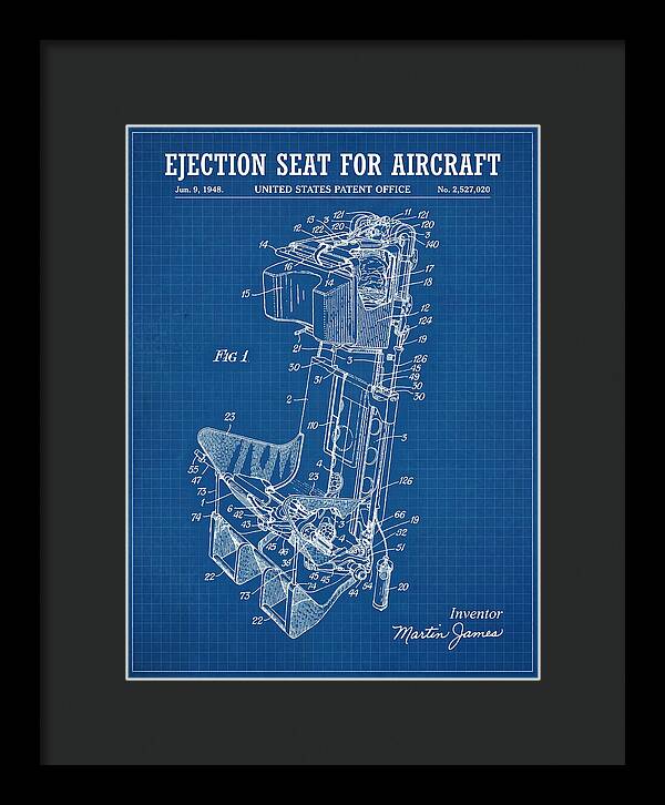 Aircraft Ejection Seat Blueprint Patent Us2527020