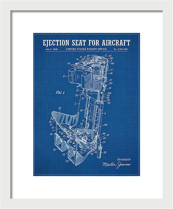 Aircraft Ejection Seat Blueprint Patent Us2527020