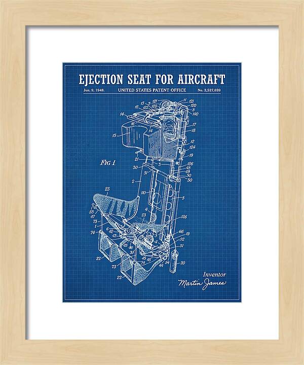 Aircraft Ejection Seat Blueprint Patent Us2527020