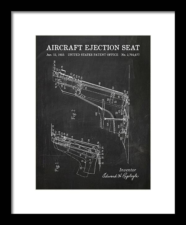 Aircraft Ejection Seat Chalkboard Patent Us2702677
