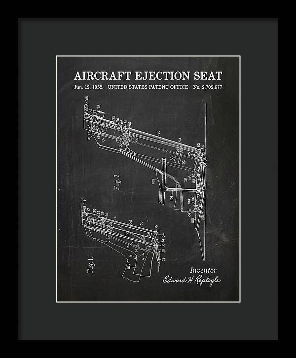 Aircraft Ejection Seat Chalkboard Patent Us2702677