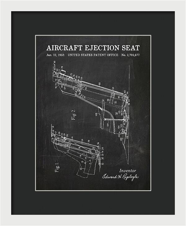Aircraft Ejection Seat Chalkboard Patent Us2702677