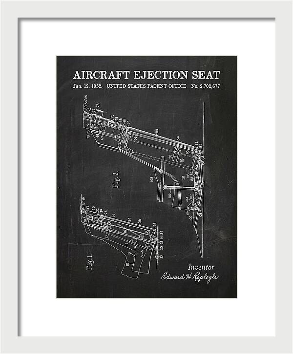 Aircraft Ejection Seat Chalkboard Patent Us2702677