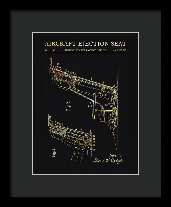 Aircraft Ejection Seat Gold Patent Us2702677