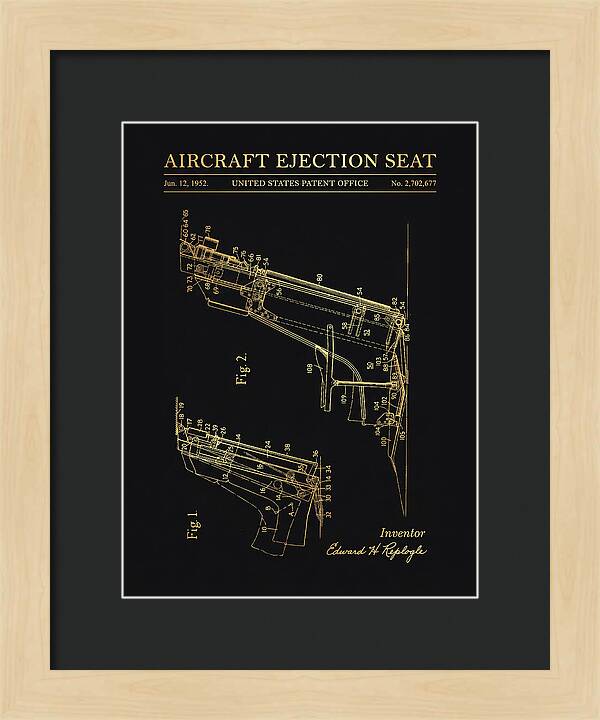 Aircraft Ejection Seat Gold Patent Us2702677