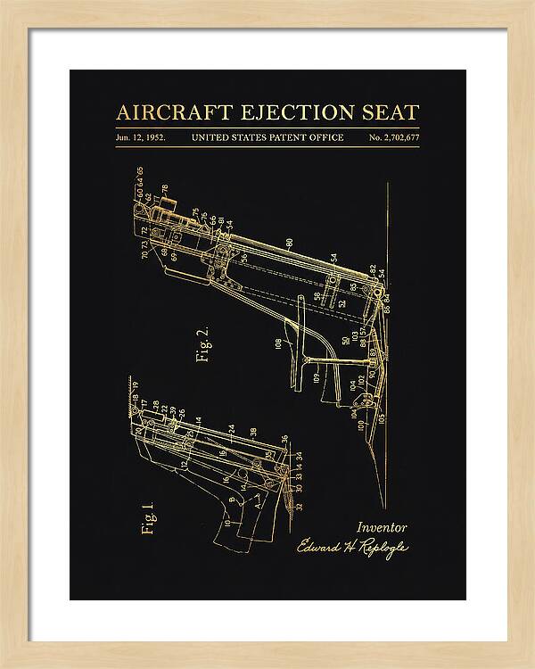 Aircraft Ejection Seat Gold Patent Us2702677