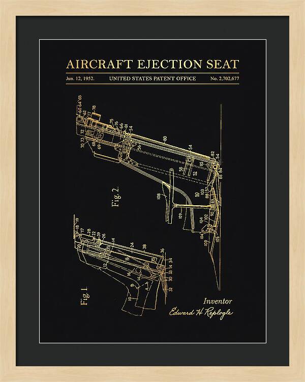 Aircraft Ejection Seat Gold Patent Us2702677
