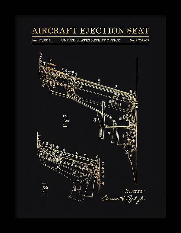 Aircraft Ejection Seat Gold Patent Us2702677