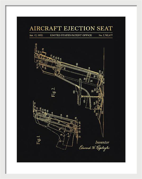 Aircraft Ejection Seat Gold Patent Us2702677