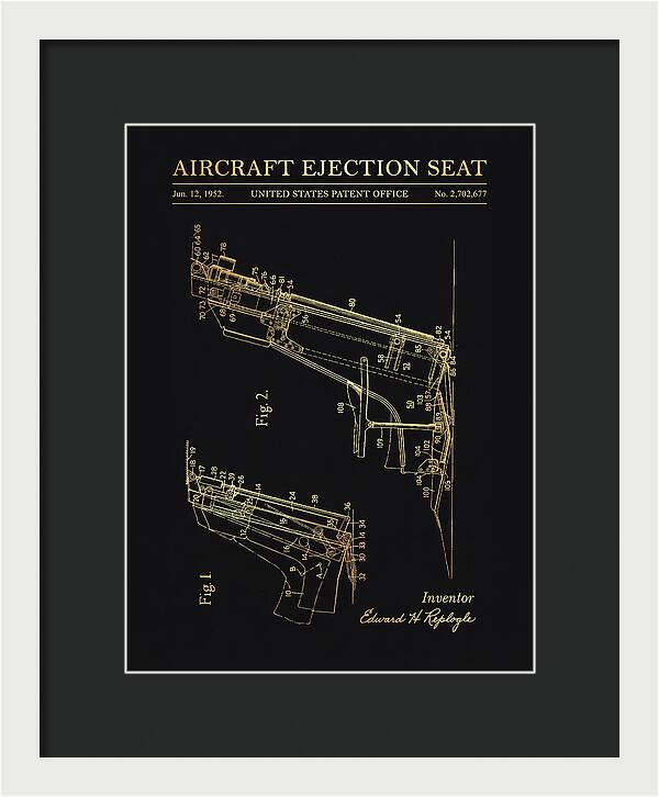 Aircraft Ejection Seat Gold Patent Us2702677