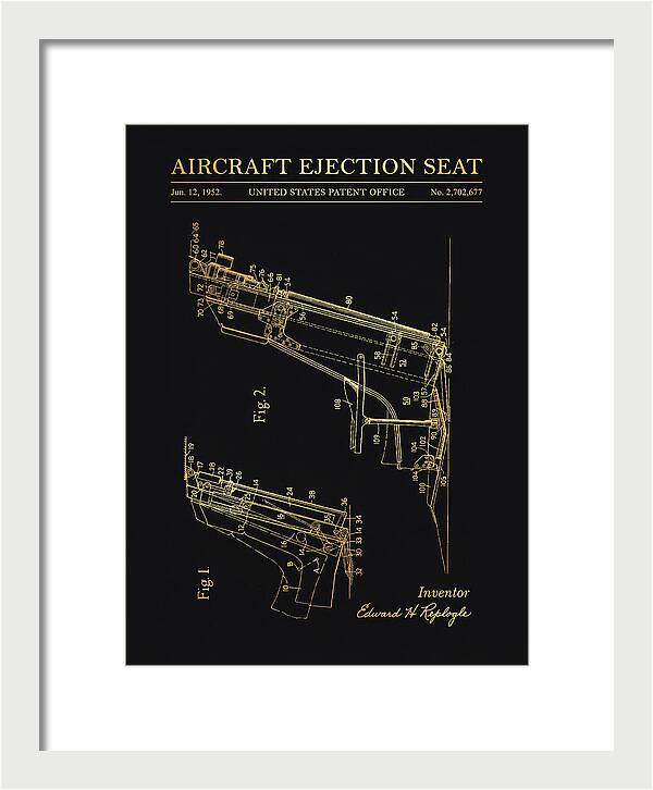 Aircraft Ejection Seat Gold Patent Us2702677