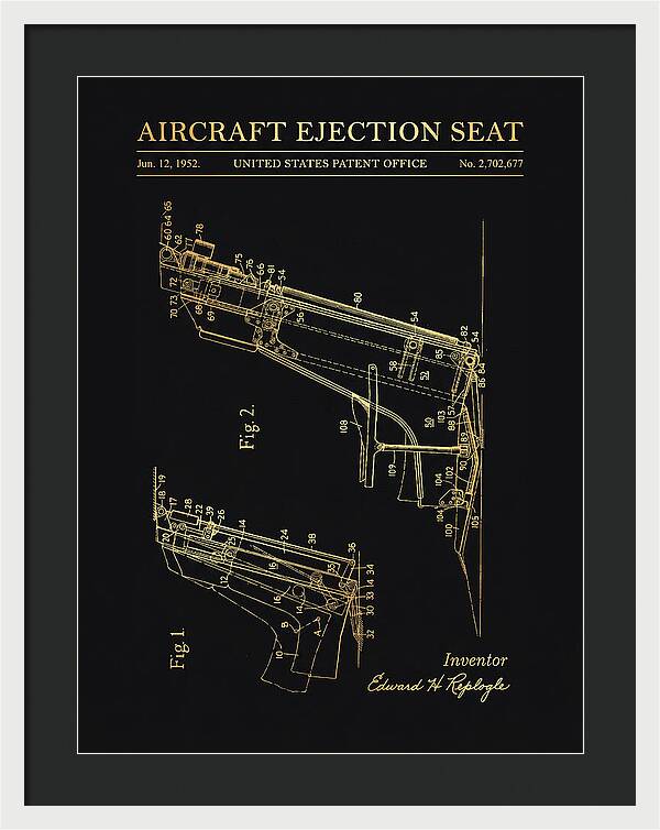 Aircraft Ejection Seat Gold Patent Us2702677