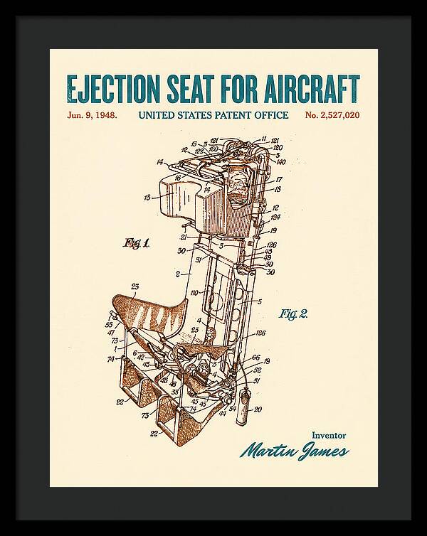 Aircraft Ejection Seat Retro Patent Us2527020