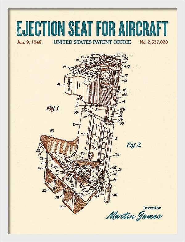 Aircraft Ejection Seat Retro Patent Us2527020