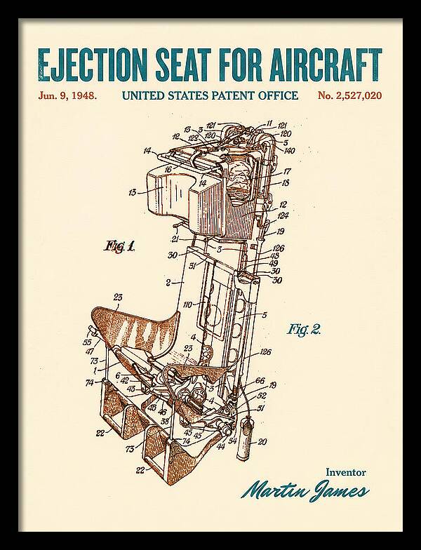 Aircraft Ejection Seat Retro Patent Us2527020