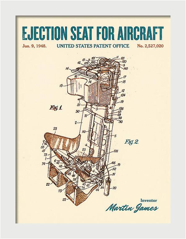 Aircraft Ejection Seat Retro Patent Us2527020