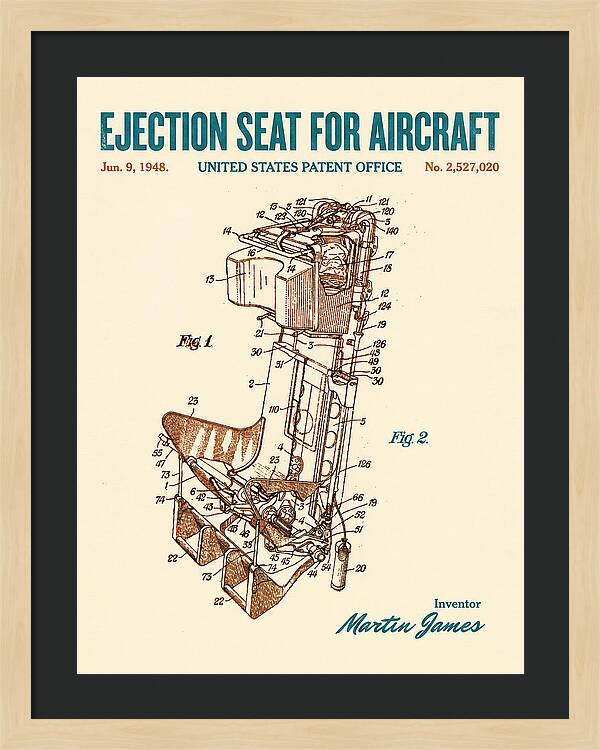 Aircraft Ejection Seat Retro Patent Us2527020