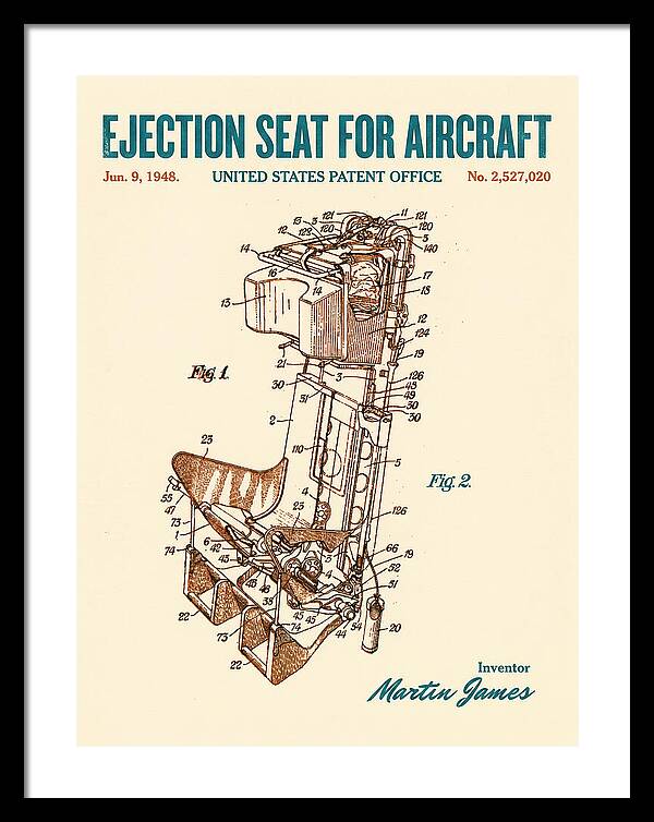 Aircraft Ejection Seat Retro Patent Us2527020