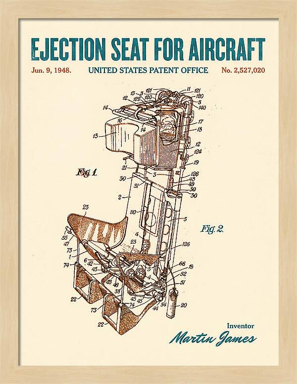 Aircraft Ejection Seat Retro Patent Us2527020
