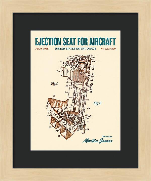 Aircraft Ejection Seat Retro Patent Us2527020