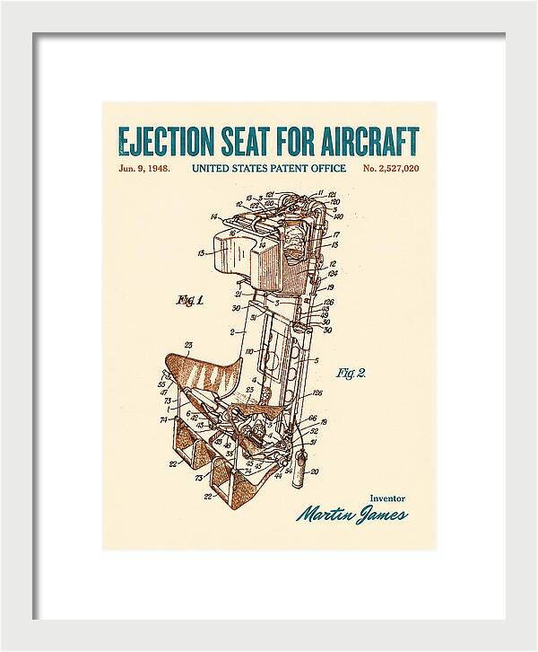 Aircraft Ejection Seat Retro Patent Us2527020