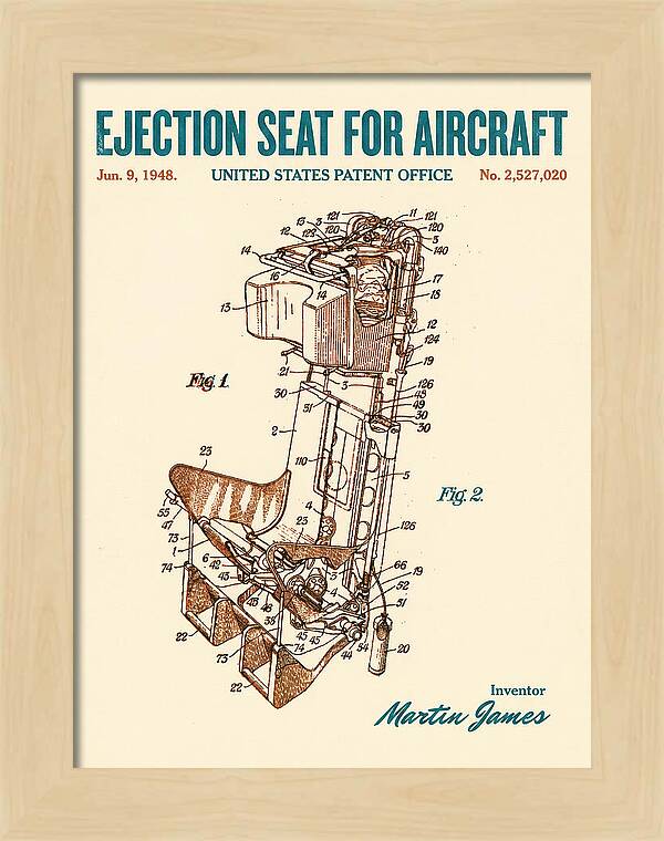 Aircraft Ejection Seat Retro Patent Us2527020