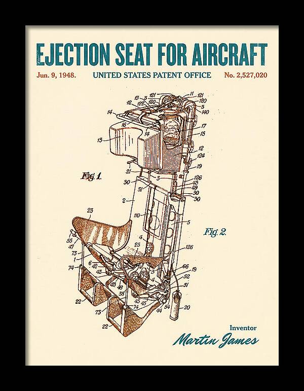 Aircraft Ejection Seat Retro Patent Us2527020