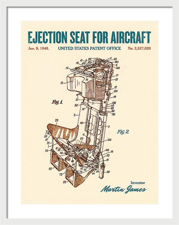 Aircraft Ejection Seat Retro Patent Us2527020
