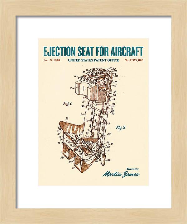Aircraft Ejection Seat Retro Patent Us2527020