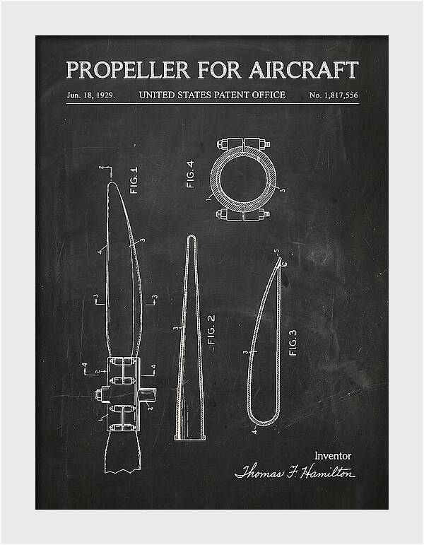 Aircraft Propeller Blade Chalkboard Patent Us1817556