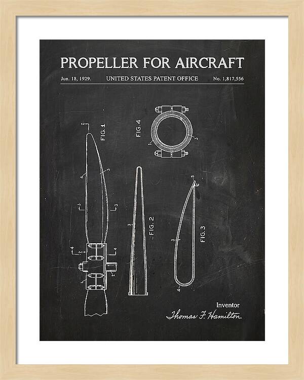 Aircraft Propeller Blade Chalkboard Patent Us1817556