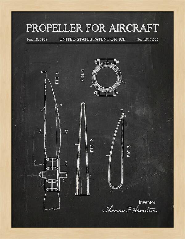 Aircraft Propeller Blade Chalkboard Patent Us1817556