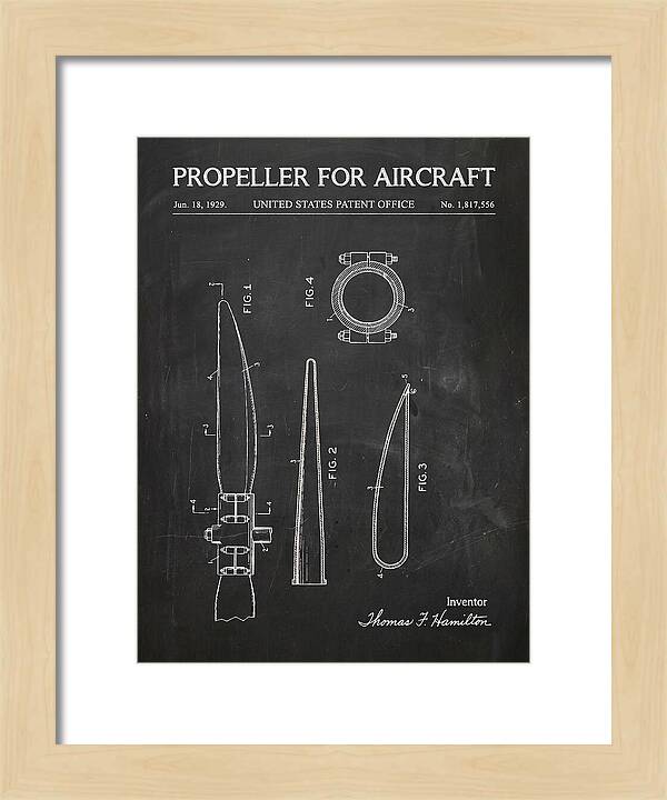 Aircraft Propeller Blade Chalkboard Patent Us1817556