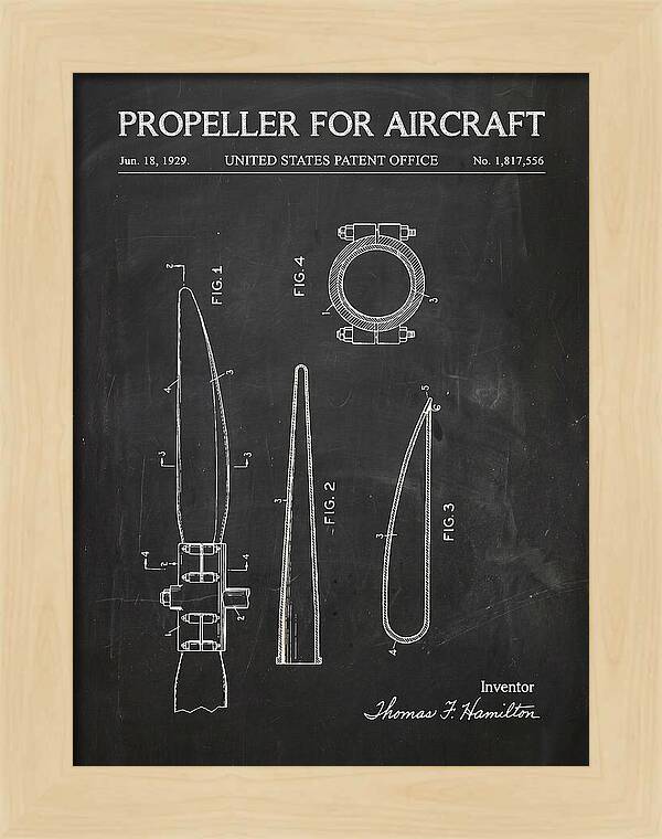 Aircraft Propeller Blade Chalkboard Patent Us1817556