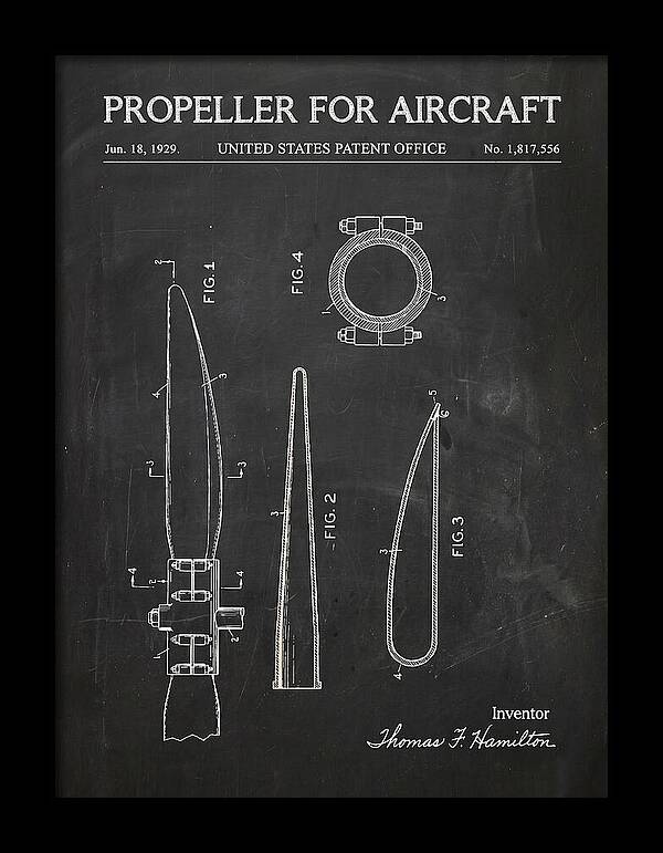 Aircraft Propeller Blade Chalkboard Patent Us1817556