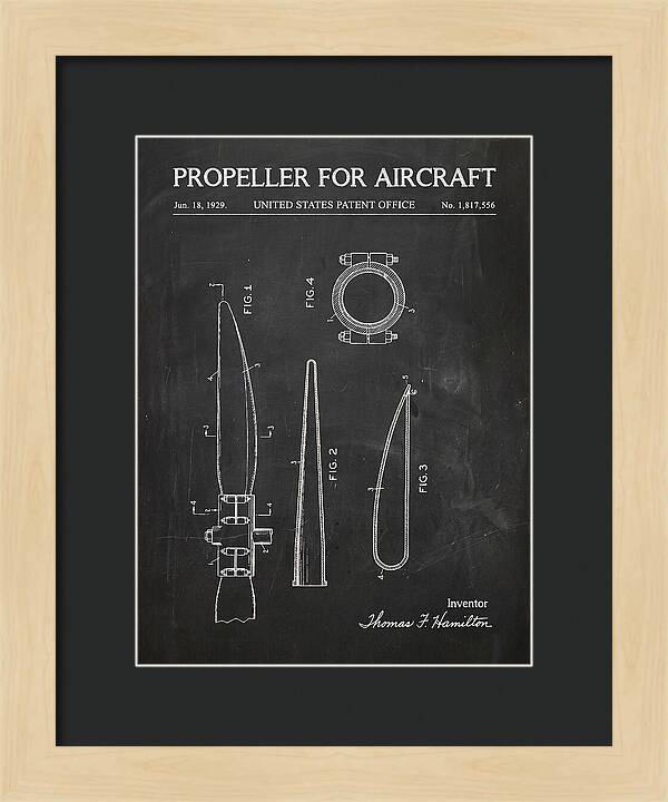 Aircraft Propeller Blade Chalkboard Patent Us1817556