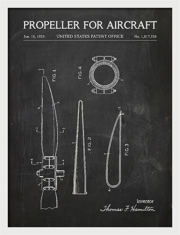 Aircraft Propeller Blade Chalkboard Patent Us1817556