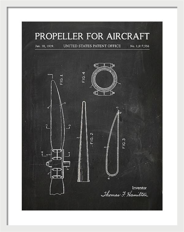 Aircraft Propeller Blade Chalkboard Patent Us1817556