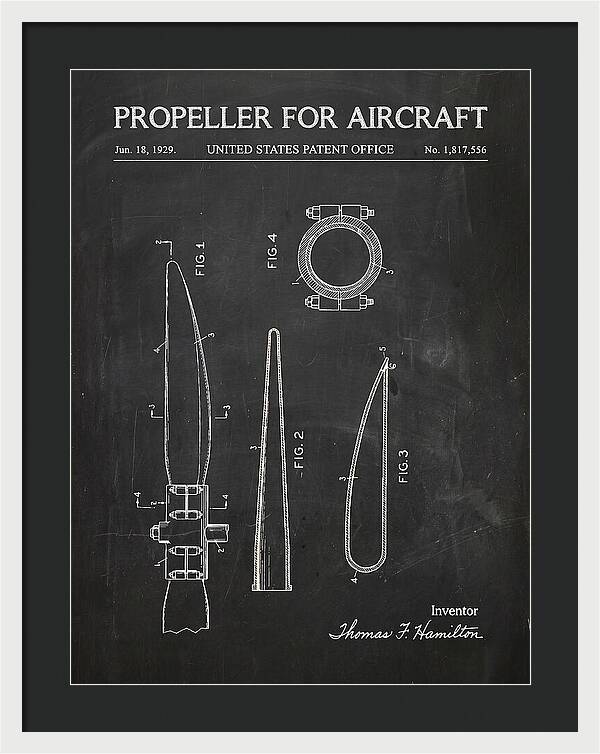 Aircraft Propeller Blade Chalkboard Patent Us1817556
