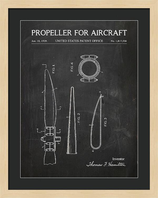 Aircraft Propeller Blade Chalkboard Patent Us1817556