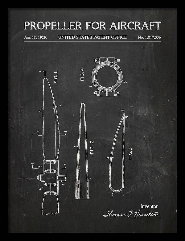 Aircraft Propeller Blade Chalkboard Patent Us1817556