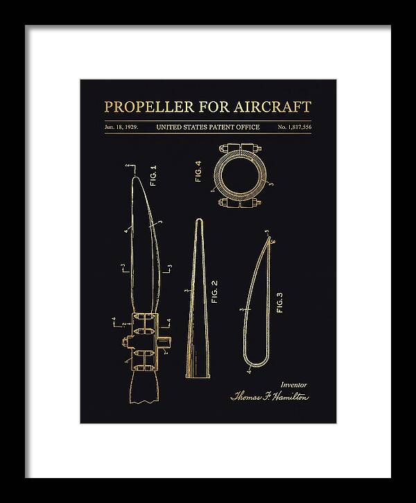 Aircraft Propeller Blade Gold Patent Us1817556