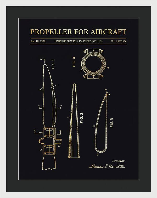 Aircraft Propeller Blade Gold Patent Us1817556