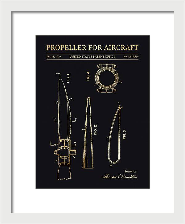 Aircraft Propeller Blade Gold Patent Us1817556