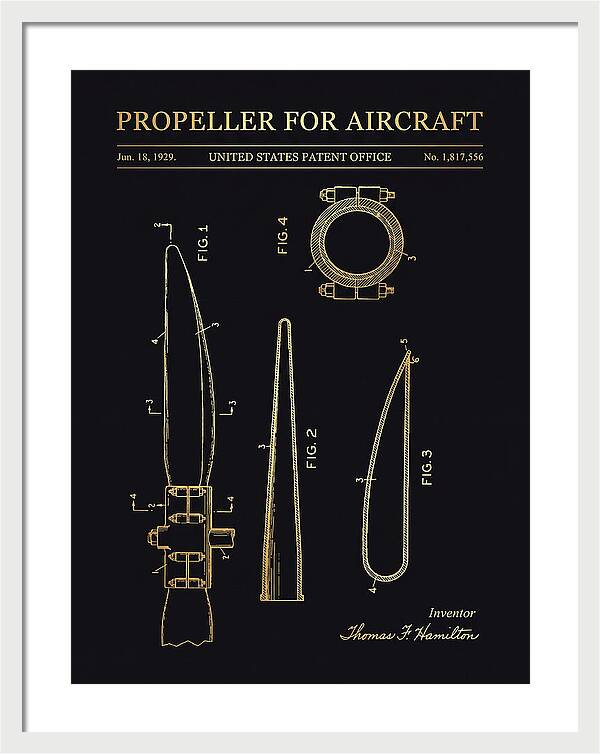 Aircraft Propeller Blade Gold Patent Us1817556
