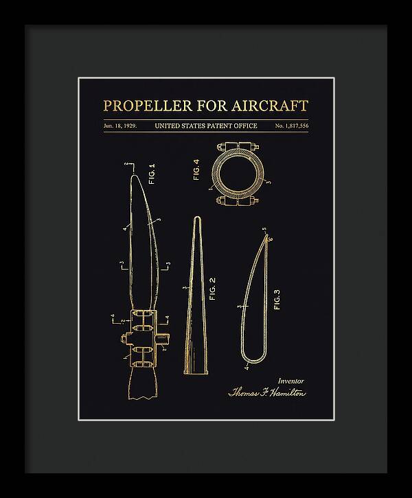 Aircraft Propeller Blade Gold Patent Us1817556
