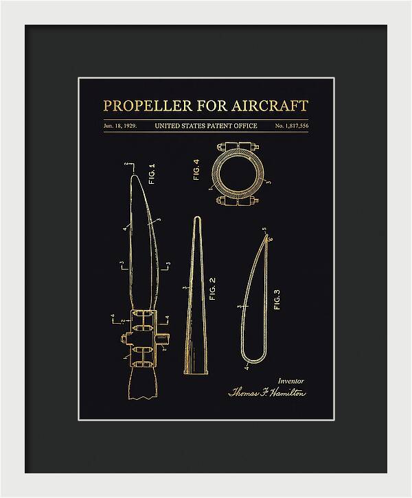 Aircraft Propeller Blade Gold Patent Us1817556