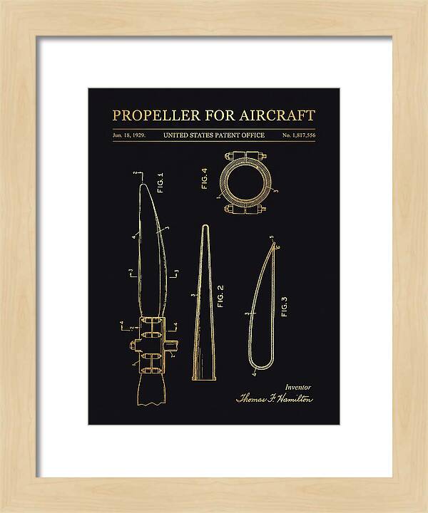 Aircraft Propeller Blade Gold Patent Us1817556