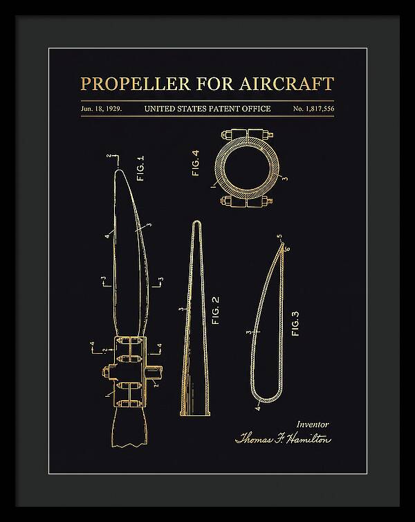 Aircraft Propeller Blade Gold Patent Us1817556